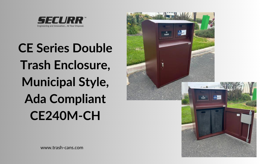 The Securr CE240M-CH: The Perfect Double Trash Enclosure for Municipal Spaces