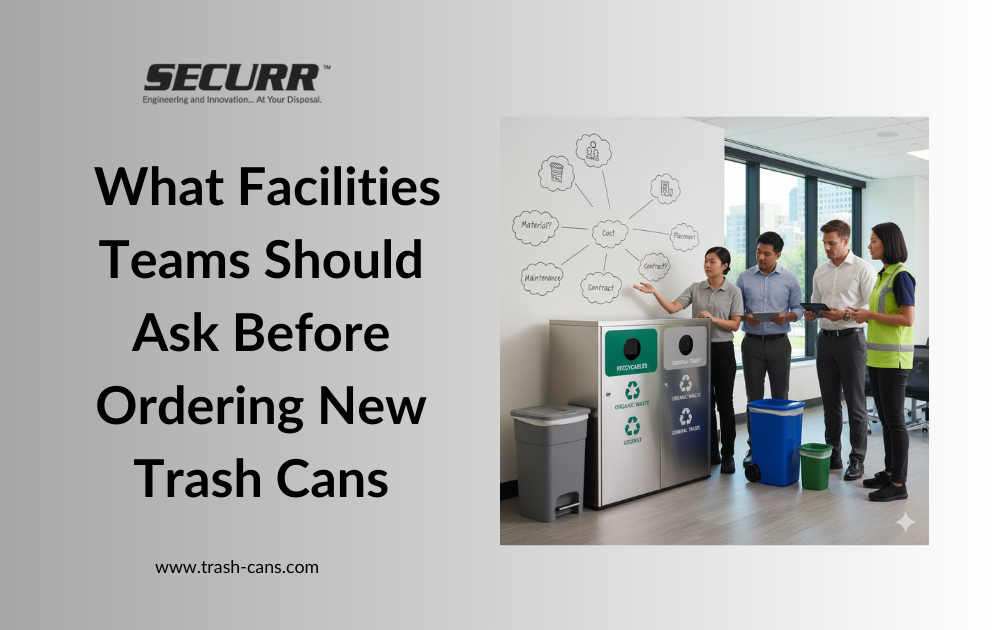 What Facilities Teams Should Ask Before Ordering New Trash Cans
