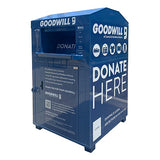Textile / Clothing Collection Bin with Geared Tray and Internal Rotating Baffle - CB26G16