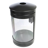 Trash or Recycle Can, Round, DHS Compliant, Clear Polycarbonate Panels, 35 Gallon - HS35 DHS