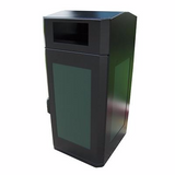 Outdoor Trash or Recycle Cart Garage, Solid Body or with Panels, Holds One 65 Gallon Poly Cart - CG65