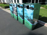 Outdoor Trash or Recycle Cart Garage, Solid Body or with Panels, Holds One 32-35 Gallon Poly Cart - CG35