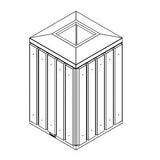 Flex Series. Custom Indoor Trash Can / Recycle Bin. Customized options. 50 gallons - Model FX50