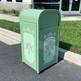 Outdoor Theme Park Style Trash Can, Powder Coated, 36 Gallon - AP-01