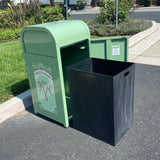 Outdoor Theme Park Style Trash Can, Powder Coated, 36 Gallon - AP-01