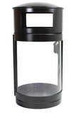 Trash or Recycle Can, Round, DHS Compliant, Clear Polycarbonate Panels, 35 Gallon - HS35 DHS