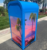 Outdoor Theme Park Style Trash Can, Powder Coated, 36 Gallon - AP-01