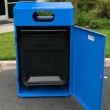 ADA Compliant Outdoor Trash or Recycle Cart Garage, Solid Body or with Panels, Holds One 95 Gallon Poly Cart - CG95-ADA