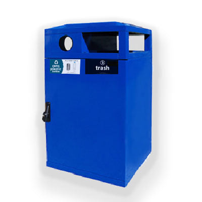 Mutlistream Double Trash Cans and Recycle Bins, 64 gals - HS64