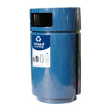 Outdoor Trash Can, Round, Powder Coated, 35 Gallon - RSO-35