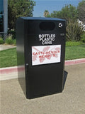 Outdoor Trash or Recycle Cart Garage, Solid Body or with Panels, Holds One 65 Gallon Poly Cart - CG65