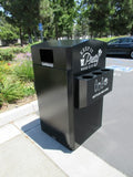 Outdoor Trash or Recycle Cart Garage, Solid Body or with Panels, Holds One 32-35 Gallon Poly Cart - CG35