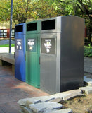 ADA Compliant Outdoor Trash or Recycle Cart Garage, Solid Body or with Panels, Holds One 95 Gallon Poly Cart - CG95-ADA