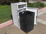 Food Court Waste Receptacle, Square, Powder Coated, 36 Gallon - FC36
