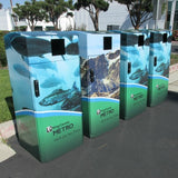 Outdoor Trash or Recycle Cart Garage, Solid Body or with Panels, Holds One 32-35 Gallon Poly Cart - CG35