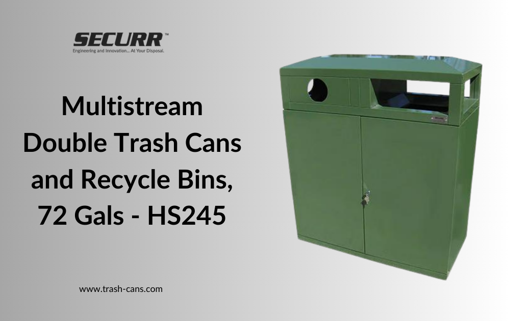 Securr's HS245: Durable Double Trash & Recycle Bins for Sustainable Waste Management