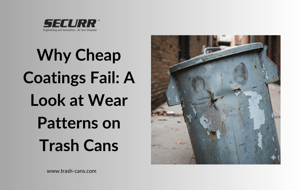 Why Cheap Coatings Fail: A Look at Wear Patterns on Trash Cans