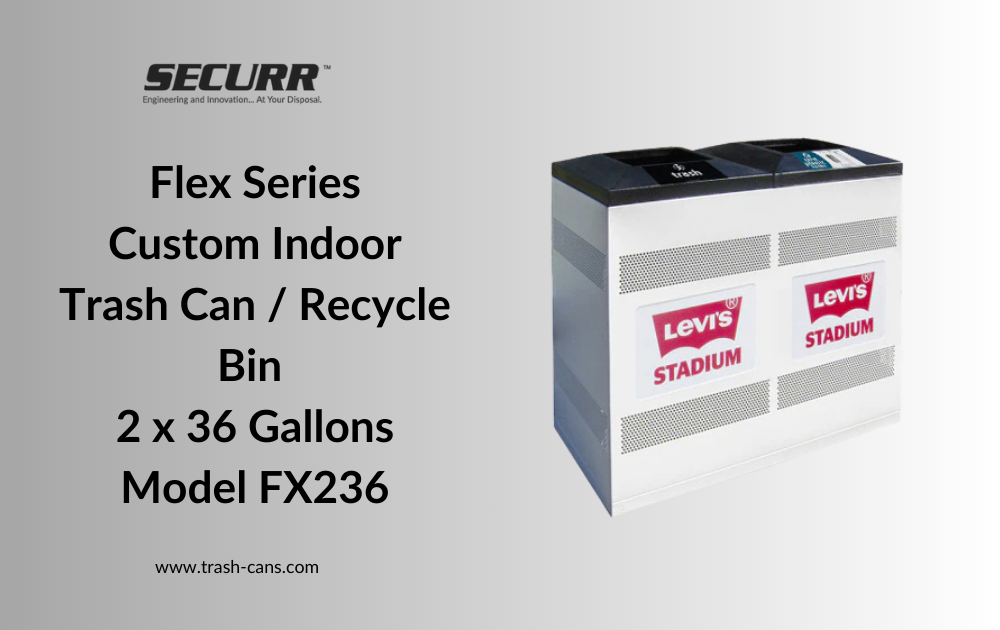 Enhance Your Facility with the Flex Series Custom Indoor Trash Can & Recycle Bin