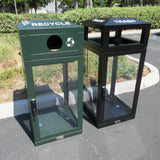 Trash Can, Square, DHS Compliant, Clear .236 Panels, 45 Gallon - HS45 DHS