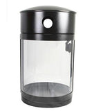 TRASH OR RECYCLE CAN, ROUND, DHS COMPLIANT, CLEAR POLYCARBONATE PANELS, 55 GALLON - HS55 DHS