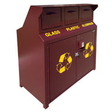 Securr - CE Series Triple Trash Enclosure, Municipal Style, ADA Compliant - CE340M-CH