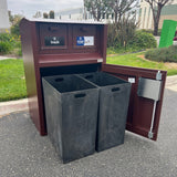 Securr - CE Series Double Trash Enclosure, Municipal Style, ADA Compliant - CE240M-CH