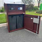 Securr - CE Series Double Trash Enclosure, Municipal Style, ADA Compliant - CE240M-CH