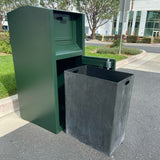 Rodent, Animal, People Resistant Trash Can Bin, ADA Compliant, (Hands-Free Foot Pedal is Optional) - CE140M-CH