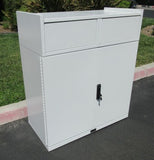 Double Food Court Waste Receptacle, Powder Coated, 72 Gallon - FC236
