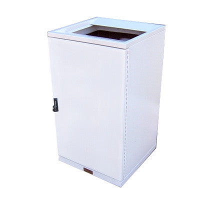 ValueLine Indoor Trash Can, Square, Powder Coated Solid Body, 36 Gallon - VL36IW