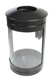 Indoor Trash Can, Round, DHS Compliant, Clear .093 Panels, 35 Gallon - HS35IW-CS093