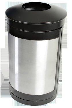 Indoor Trash Can, Round, DHS Compliant, Clear .236 Panels, 35 Gallon - HS35IW-CS