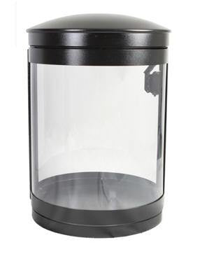 Indoor Recycle Bin, Round, DHS Compliant, Clear .093 Panels, 55 Gallon - HS55IR-CS.093