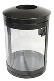 Indoor Trash Can, Round, DHS Compliant, Clear .093 Panels, 55 Gallon - HS55IW-CS.093