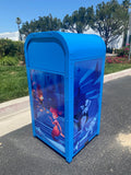 Outdoor Theme Park Style Trash Can, Powder Coated, 36 Gallon - AP-01