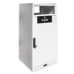 Food Court Waste Receptacle, Square, Powder Coated, 36 Gallon - FC36