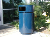 Outdoor Trash Can, Round, Powder Coated, 35 Gallon - RSO-35