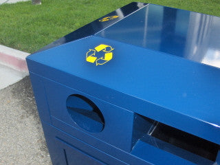 Outdoor Trash or Recycle Cart Garage - Solid Body or with Panels