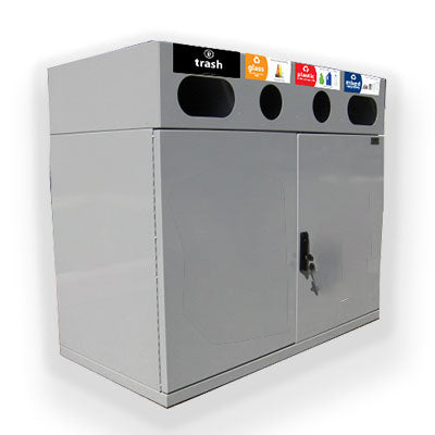 Outdoor Trash or Recycle Cart Garage - Solid Body or with Panels – Securr™