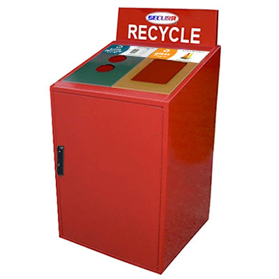Indoor Trash/Recycle Bin, Rectangle, Solid Body, 64 Gallon - RC2