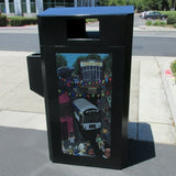 Outdoor Trash or Recycle Cart Garage, Solid Body or with Panels, Holds One 95 Gallon Poly Cart - CG95